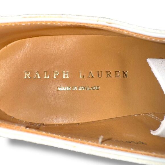 Ralph Lauren Purple Label Durham Buck Oxfords in Ivory Suede Men’s Sz 11 - Picture 12 of 16